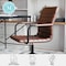 Martha Stewart Taytum Upholstered Office Chair in Saddle Brown/Oil Rubbed Bronze CH-142370-BR-BK-MS - alternate 6